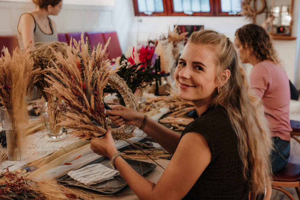 Korngeflüster – Dein Trockenblumenkranz mit Landhaus-Flair